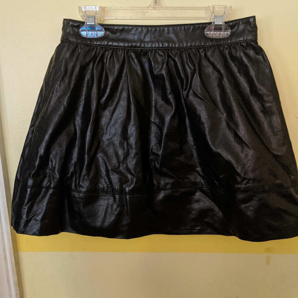 Black pleather skirt